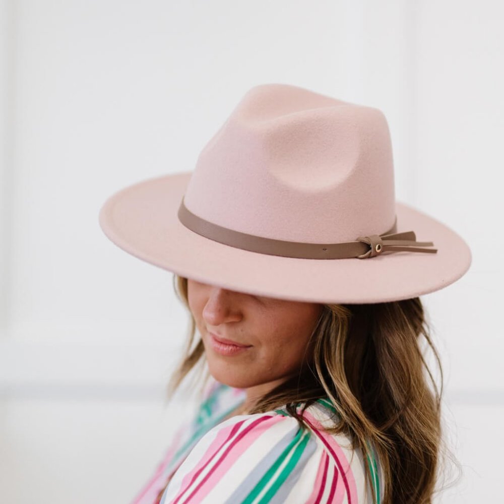 Fame Tickled Pink Wool Blend Fedora